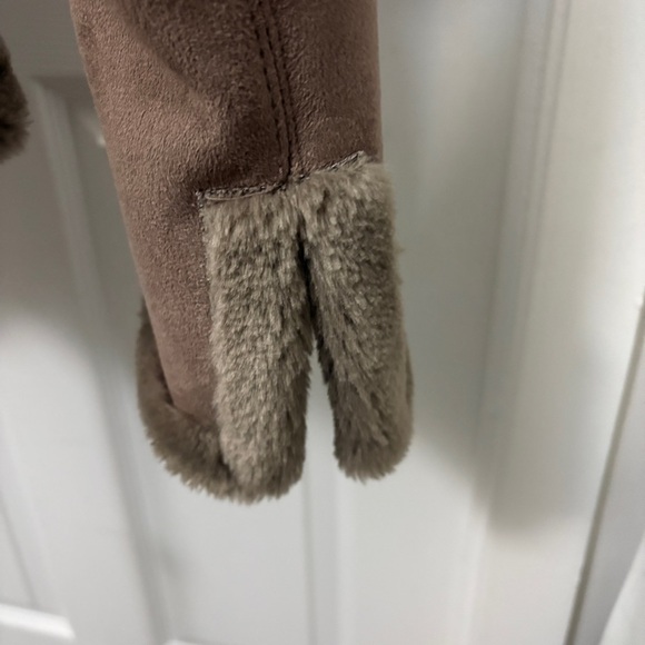 Ann Taylor Brown Teddy Jacket with Faux Fur Trim - Picture 6 of 10
